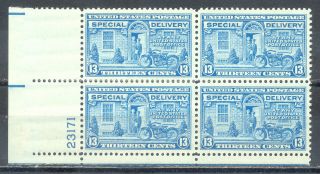 Us Stamp (l2028) Scott E17,  Nh Og,  Plate Block,  Special Delivery