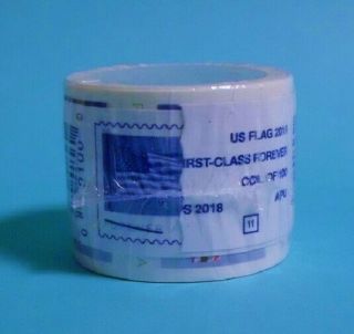100 Usps Forever Us Flag Stamps First Class (1 Roll Of 100) - $55 Face Value