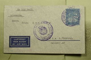 Dr Who 1935 Venezuela Caracas Airmail To Germany C29 E50828