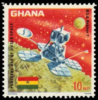 Ghana 306 (sg480) - Peaceful Uses Of Outer Space " Orbiter 1 " (pa65884)