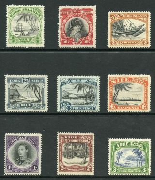 Niue Sg89/97 1944 Set Of 9 U/m