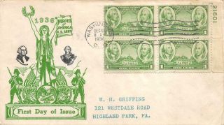 785 1c Army,  Washington Stamp Exchange Cachet [e535728]