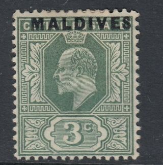 Maldive Islands 1906 Sg3 - 3c Green - Mounted