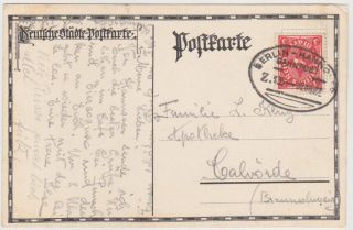 Germany Dr 1922 (12.  10. ) Art Pict.  Pc Braunschweig Pm " Berlin - Hannover "