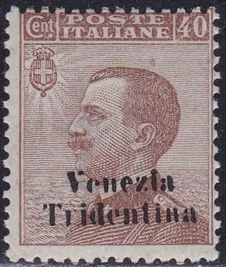 Trentino Alto Adige 1918 / 40c Ovpt Venezia Tridentina Mnh,  Signed T20234