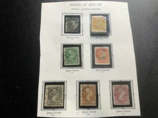 Canada Stamps Scott 34 - 40 Scv 160.  00 Bb3769