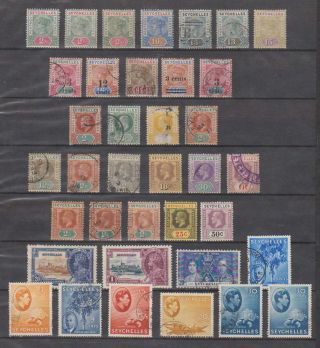 A5556: Earlier Seychelles Stamp Collection; Cv $300