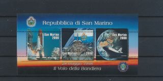 Gx01703 San Marino 1998 Astronaut Satellite Rocket Space Good Sheet Mnh