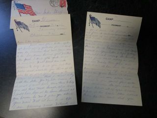 1898 Spanish American War Cover with Letter to Wife - Camp Thomas,  Chickamauga 4