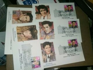 A9 1993 Set Of 5 Elvis Presley Fleetwood First Day Cover