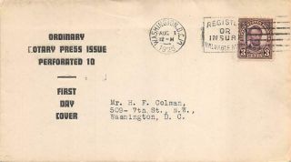 584 3c Abraham Lincoln Planty 1,  1st Colman `early` Add - On Cachet [e526643]
