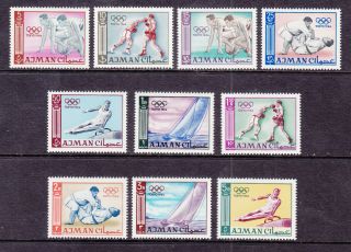 Ajman Sc 27 - 36 Mnh.  1964 Tokyo Olympics,  Complete Set,  Vf