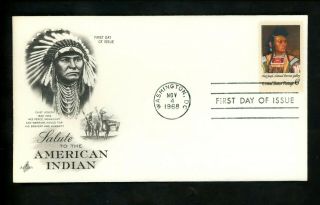 Us Fdc 1364 Artcraft M - 3 1968 Washington Dc Chief Joseph Native American Indian