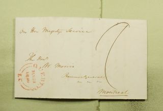 Dr Who 1846 Canada Quebec Stampless F/l To Montreal Ohms E41470