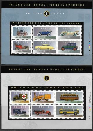Canada 1994 - 96 Historical Land Vehicles Set Of 4 M/s 