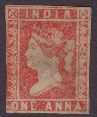 India Litho Qv 1854 Sg12 1a Red Die I Us/un