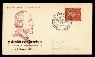 Dr Who 1956 Germany Heinrich Von Stephan Fdc C129267