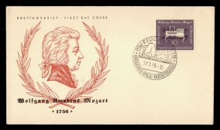 Dr Who 1956 Germany Wolfgang Mozart Fdc C129265