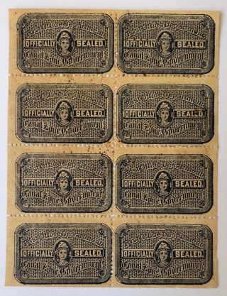 1907 Canal Zone Ox1 Official Post Office Seals