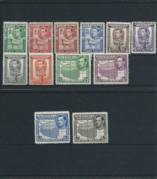 Somaliland 1938 Set Of Twelve Mm (1a & 6a Fu) Sg 93/104 Cat £150