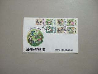 Malaysia Butterfly Fdc With Seven Stamps