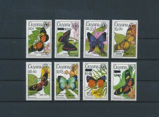 Lk72206 Guyana Overprint Insects Bugs Flora Butterflies Fine Lot Mnh