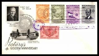 Mayfairstamps 1955 Nicaragua Fdc Rotary International Combo Paul P Harris Founde