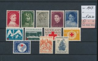 Lk60186 Netherlands 1957 Red Cross Children Fine Lot Mnh Cv 25,  5 Eur