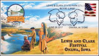 17 - 350,  2017,  Lewis And Clark Festival,  Onawa Ia,  Pictorial,  Event Cover,