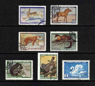Russia 1959 - 60 Fauna Of Ussr/ Wild Animals Set Of 7 Values (4 Issues)
