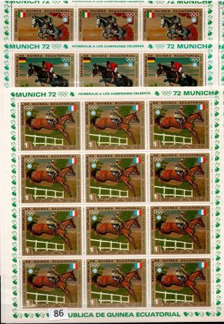 // 12x Guinea - Mnh - Sport - Olympic 1972 - Munich - Horse