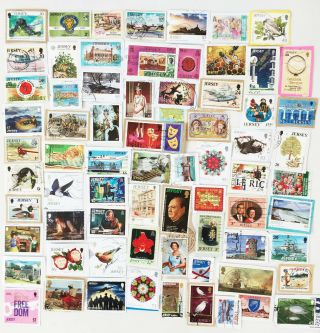 Jersey - Gb Channel Island Kiloware Regional Postage Stamps 45g - 2 Photos - A184