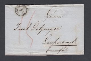Switzerland 1858 Stampless Folded Letter Lensburg To Lauperswyl Aargau Canton