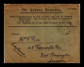 Dr Jim Stamps Field Post Office World War I United Kingdom Ladies Cover