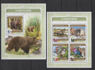 A1309 2016 Togo Bears Birds Of Finland Animals Fauna Kb,  Bl Mnh Stamps