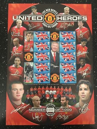 Hard To Find Manchester United Hall Of Fame Sheet.  Limited To 1000 Sheets.