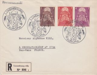 Stamps 1957 Luxembourg Europa First Day Cover Postal History