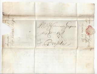1699 Germany Stuttgart Old Stampless Cover Folded Letter Sheet To Brussels