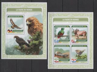 A1306 2016 Togo Birds Of Germany Fauna Kb,  Bl Mnh Stamps