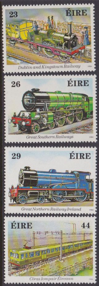 Ireland,  Scott 581 - 584: Mnh,  1984 Railways Set