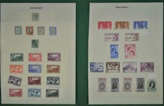 Montserrat Stamps On 3 Pages H/m & (s63)
