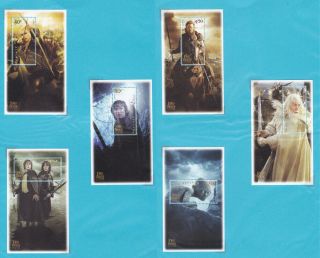 Zealand 2003 Lord Of The Rings Lotr Mnh Miniature Sheet Ms Set