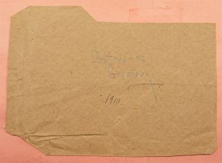 DR WHO 1910 GERMANY PARCEL PIECE CHEMNITZ REGISTERED TO USA 118248 2