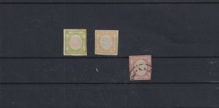 Italy Neapolitan States 3 Stamps 2 1 Inverted Heads (s17)