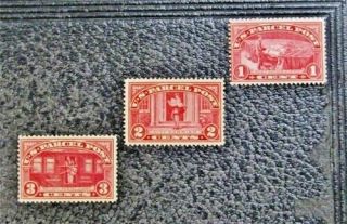 Nystamps Us Parcel Post Stamp Q1 - Q3 Og H / Nh $28