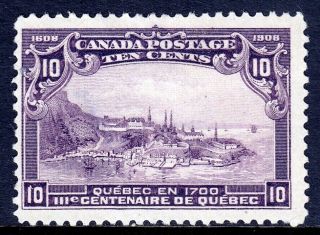 Canada — Scott 101 — 10¢ Quebec Tercentenary Issue — Mng — Scv $200.  00
