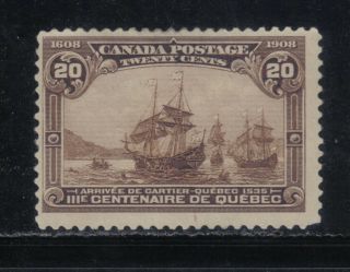 Old Some Gum 103 Canada 20 Cent Postage Stamp Quebec Tercentenary 1908