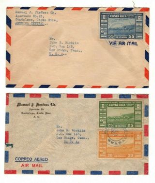 1946 Airmail Central American Carib.  Football Costa Rica Covers