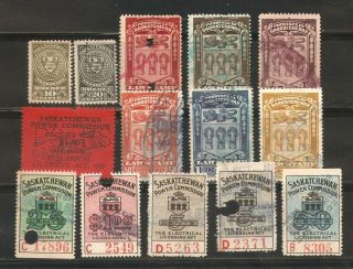 A Stock Page Of Revenue Stamps From Canada.  (r - 2)