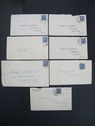 China 1933 Official Mail Covers W/stamps From Shanghai To N.  Y. ,  Usa